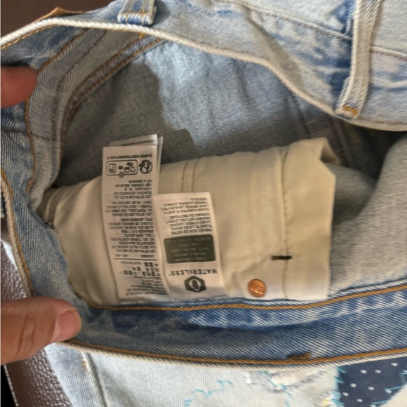 Levi's 501 custom worn look w/ patchwork size 38x30 no flaws. - Picture 5 of 7